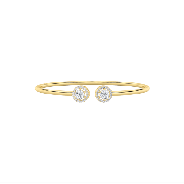 Glimmering Halo Open Top Bangle