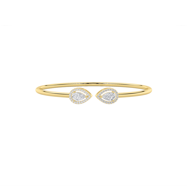 Pearluxe Halo Open Top Bangle