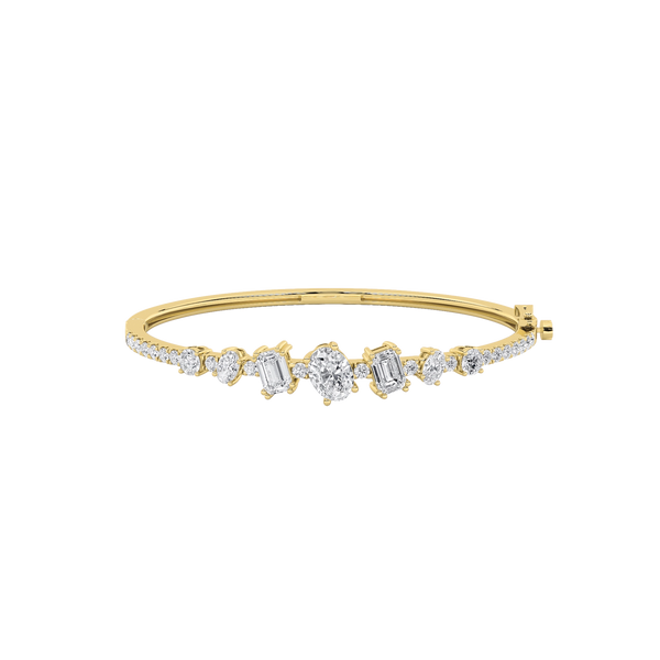 Celestial Radiance Oval Bangle