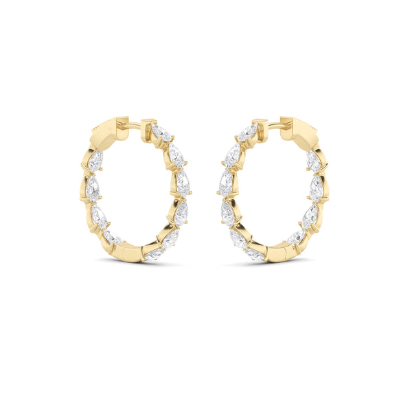 Lustrous Pear Hoops
