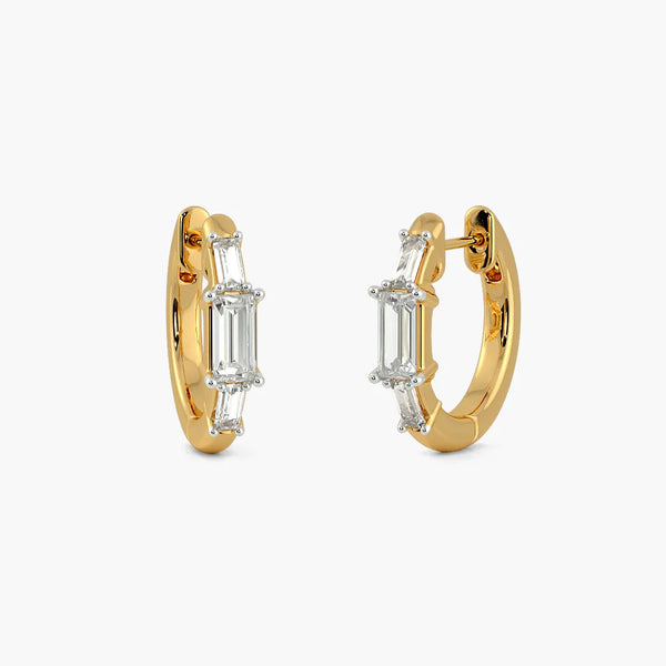 Cutting Edge Baguette Bali Earrings