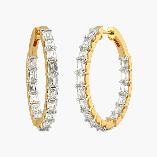 Linear Lustre Hoop Earrings