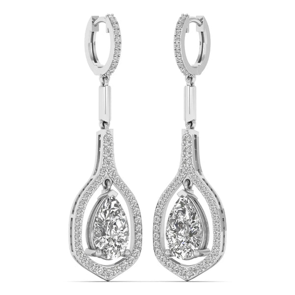 Pear Gleam Hoop Earrings