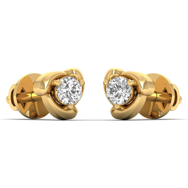 Tri-Fan Stud Earrings