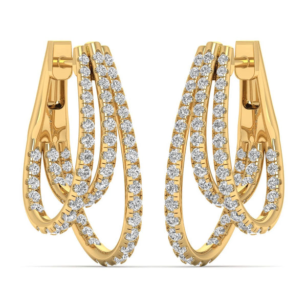 Unified Strands Hoop Earrings