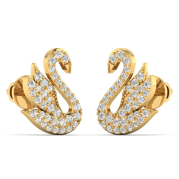 Feathered Grace Stud Earrings
