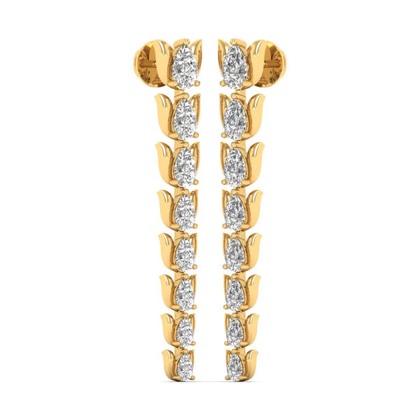 Lotus Cascade Drop Earrings
