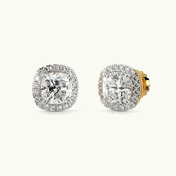 Lustrous Halo Stud Earrings