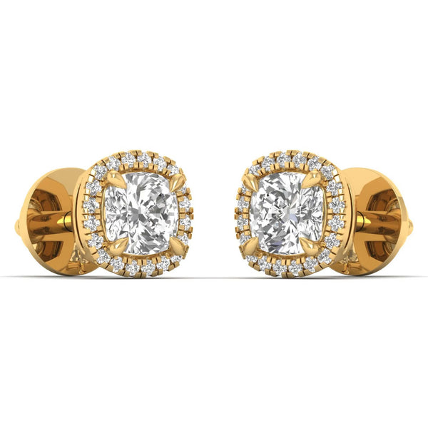 Lustrous Halo Stud Earrings