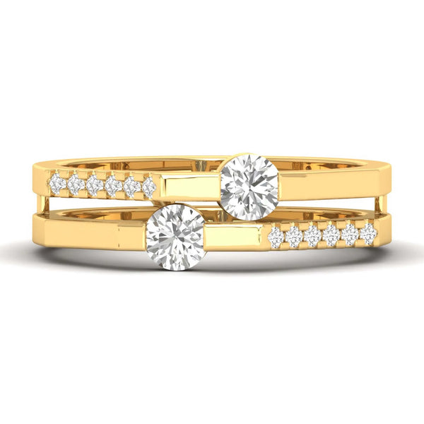 Refined Ridges Band Ring
