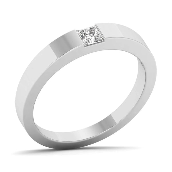 Pocket Squared Solitaire Ring