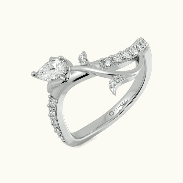 Rosy Radiance Floral Ring