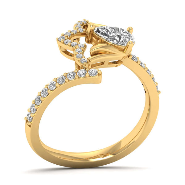 Rosy Glow Floral Ring