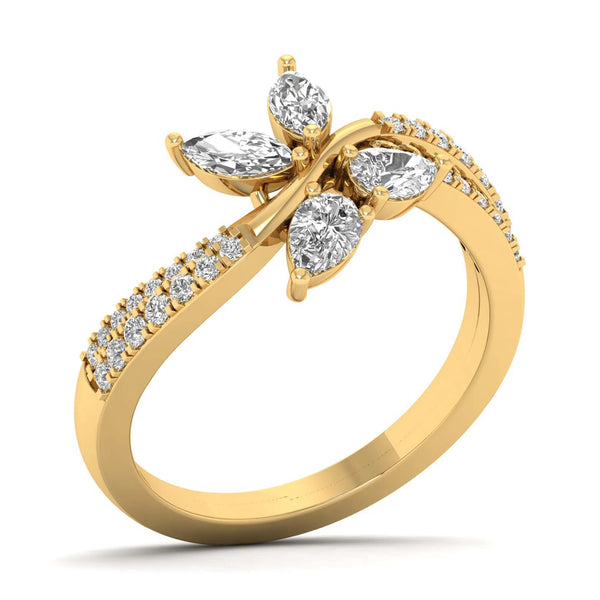 Whimsy Wings Floral Ring