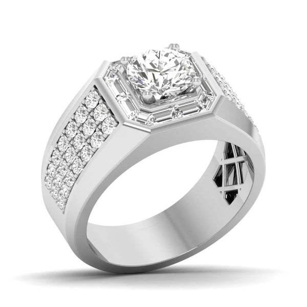 Checkered Spark Men's Ring