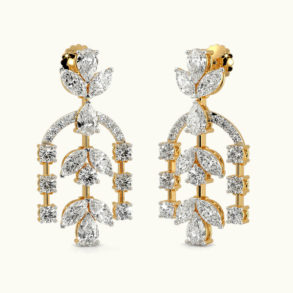 Floating Gems Drop Earrings
