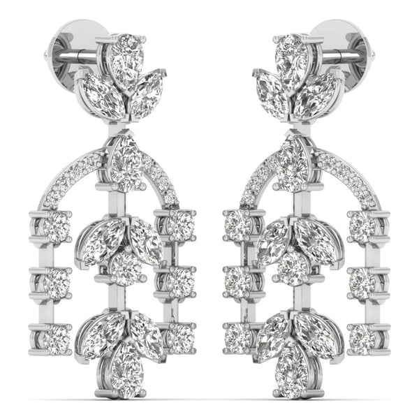 Floating Gems Drop Earrings