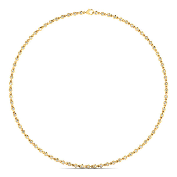 Bezel And Beyond Tennis Necklace