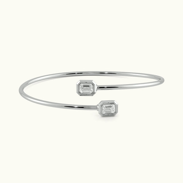 Flawless Halo Flexible Oval Bangle