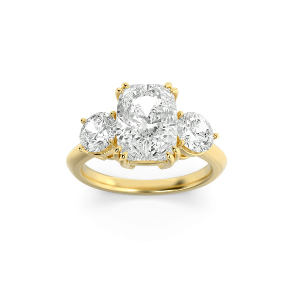 Triumphant Glow Three Stone Ring