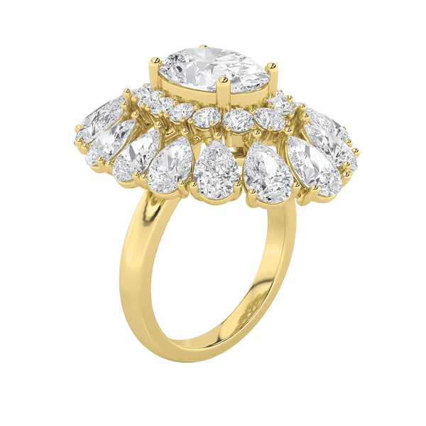 Floral Fusion Cocktail Ring