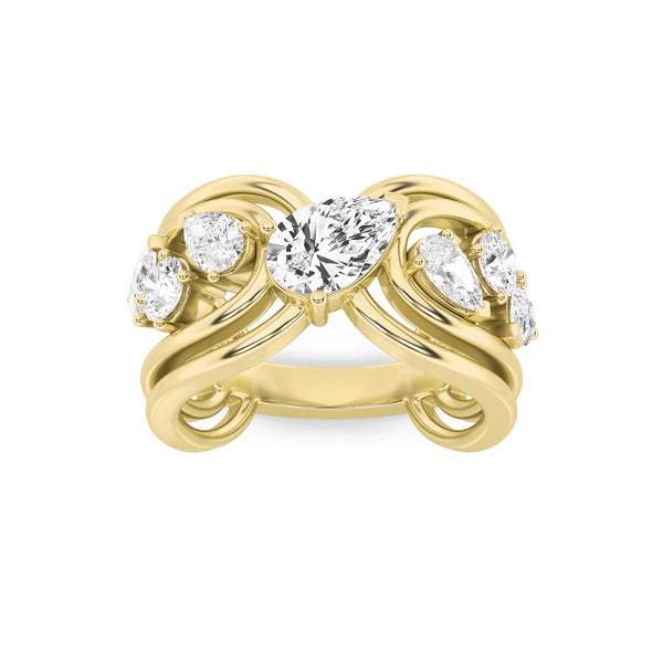 Stellar Five Cocktail Ring