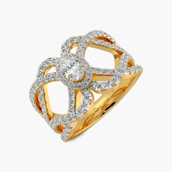 Nouveau Bloom Solitaire Ring