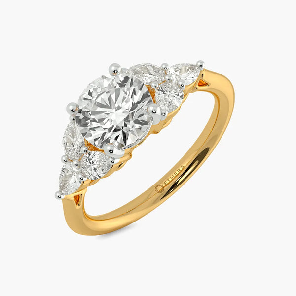 Eclipse Of Diamonds Solitaire Ring