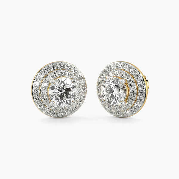 Crown Of Dual Radiance Stud Earrings