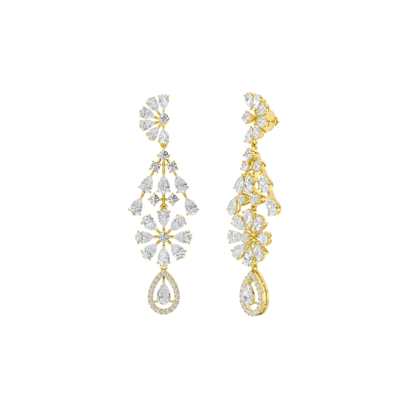 Floral Chandelier Earrings Drops