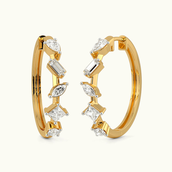 Radiant Mix Hoop Earrings