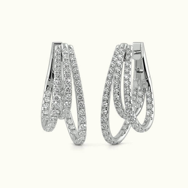 Unified Strands Hoop Earrings