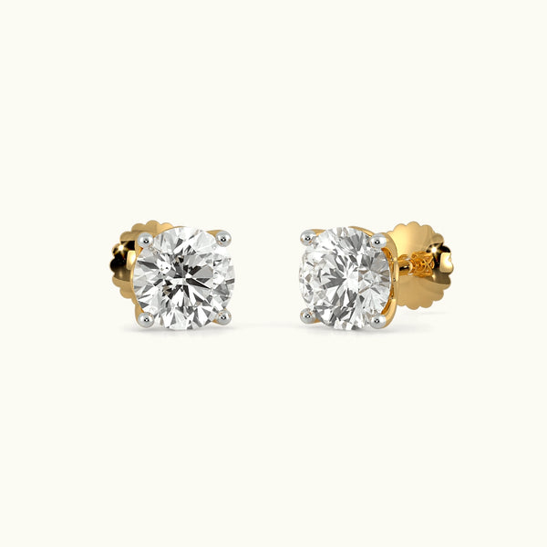 Diamond Crest Stud Earrings