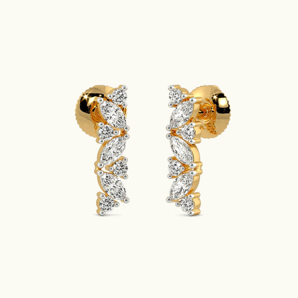 Linear Sparkle Stud Earrings