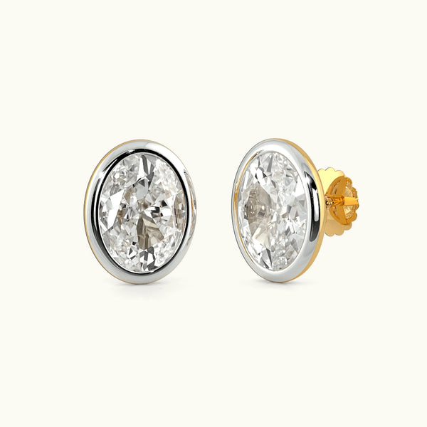Bezel Shine Stud Earrings