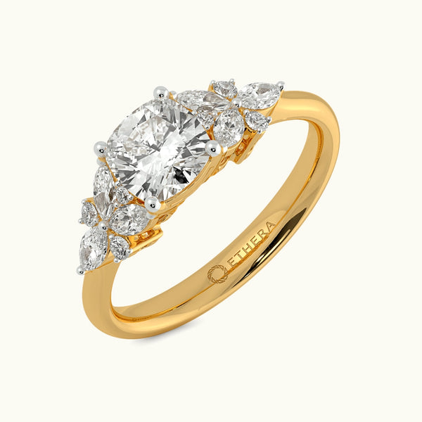 Trio Of Love Solitaire Ring