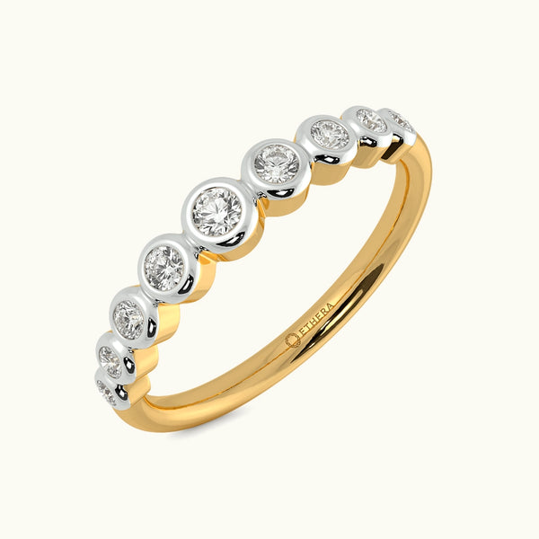 Bezel Cascade Eternity Band