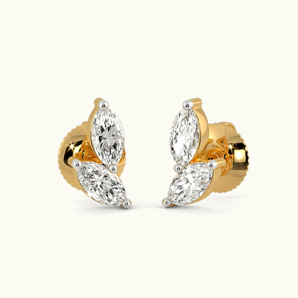 Marquise Bond Stud Earrings
