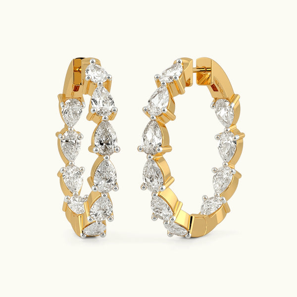Pear Glare Hoop Earrings