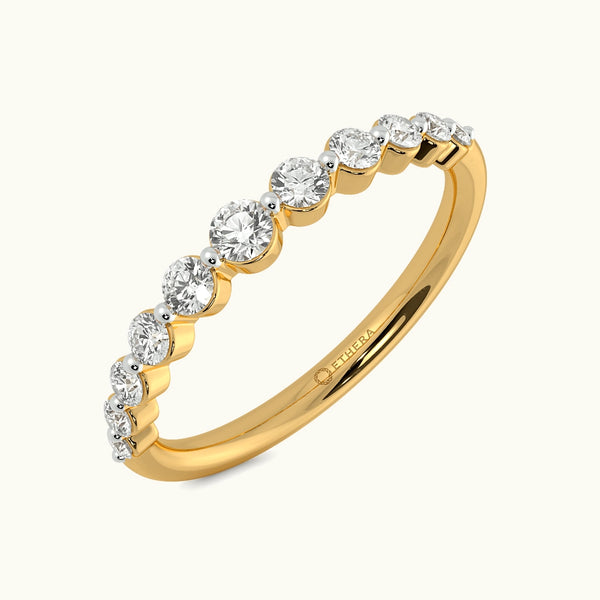 Golden Cascade Eternity Band