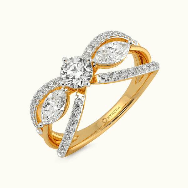 Threefold Grace 3 Stone Ring