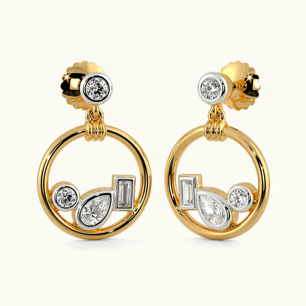 Diamond Cascade Drop Earrings