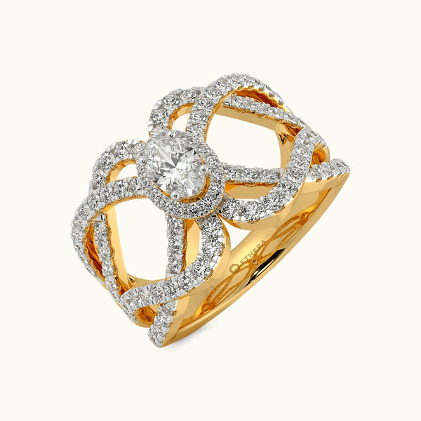 Nouveau Bloom Solitaire Ring